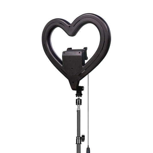 Supersonic PRO 10-Inch Heart-Shaped Selfie Ring Light for Live Streaming (Model SC-2310SRH)