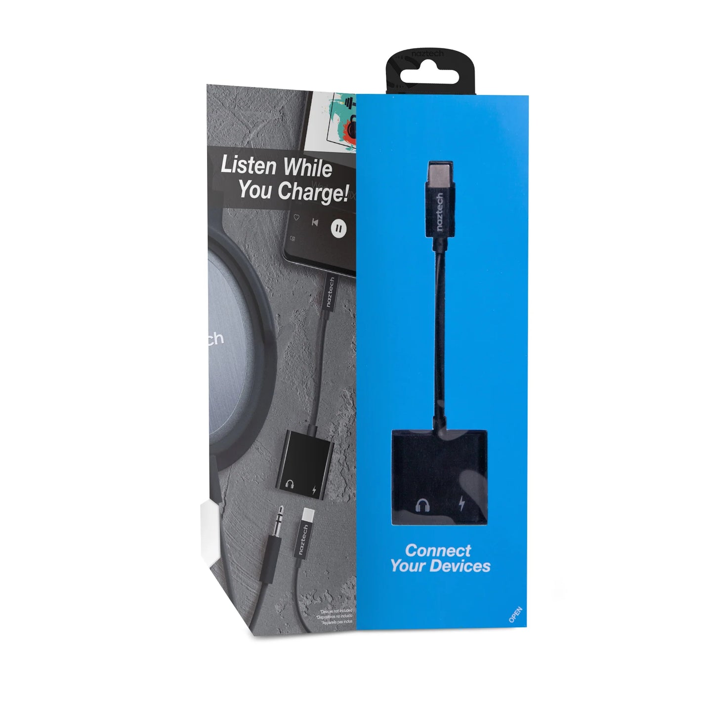 Naztech USB-C and 3.5mm Audio Charging Adapter