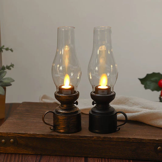 Led Vintage Kerosene Lamp, Electronic Swing Candle, Led Decorative Light Electronic Kerosene Lamp Handheld