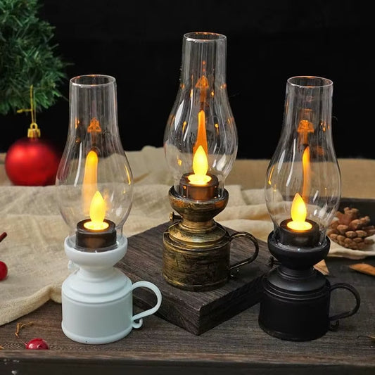 Led Vintage Kerosene Lamp, Electronic Swing Candle, Led Decorative Light Electronic Kerosene Lamp Handheld
