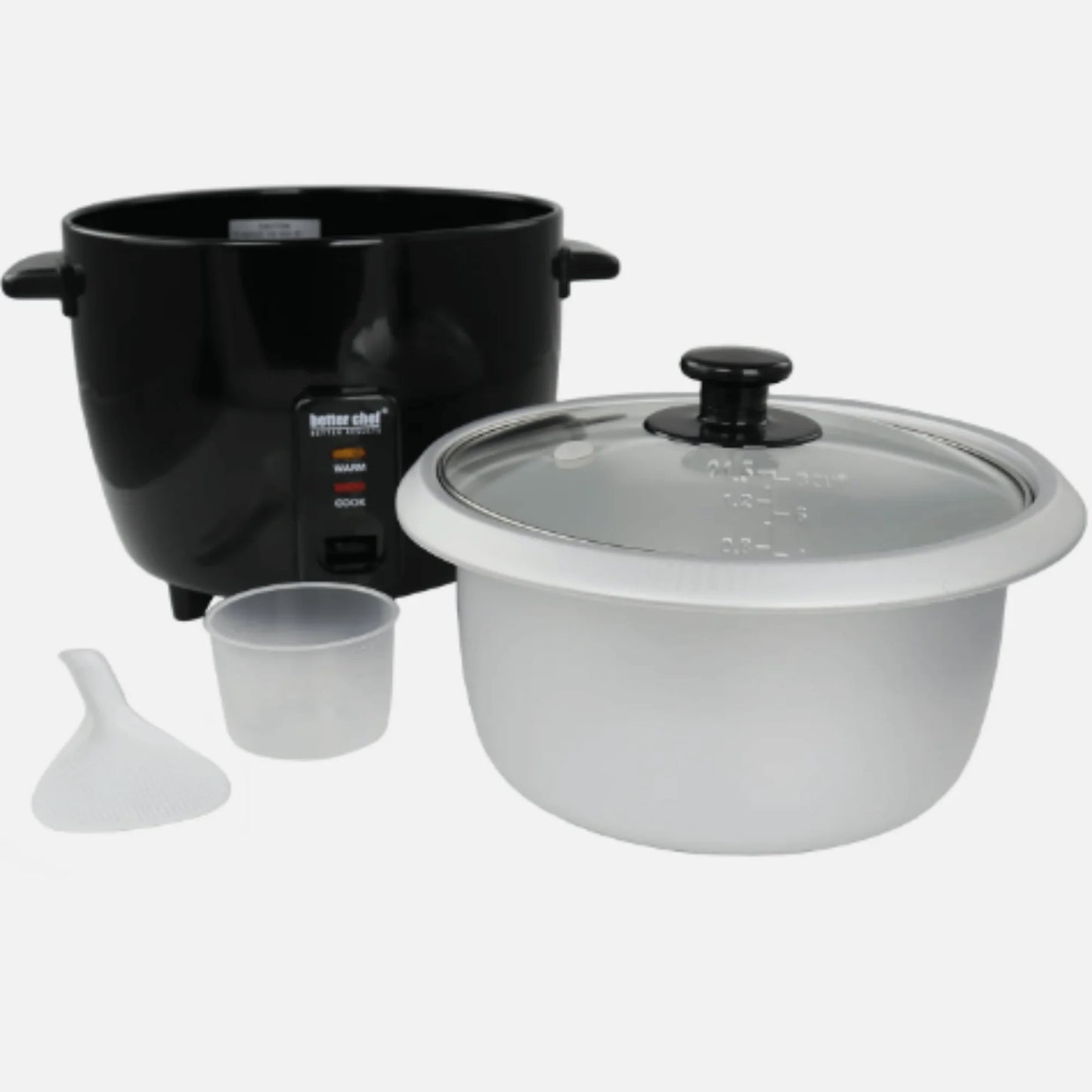 Better Chef 8-Cup - 16-Cup Cooked - Rice Cooker with Measuring Cup and Paddle