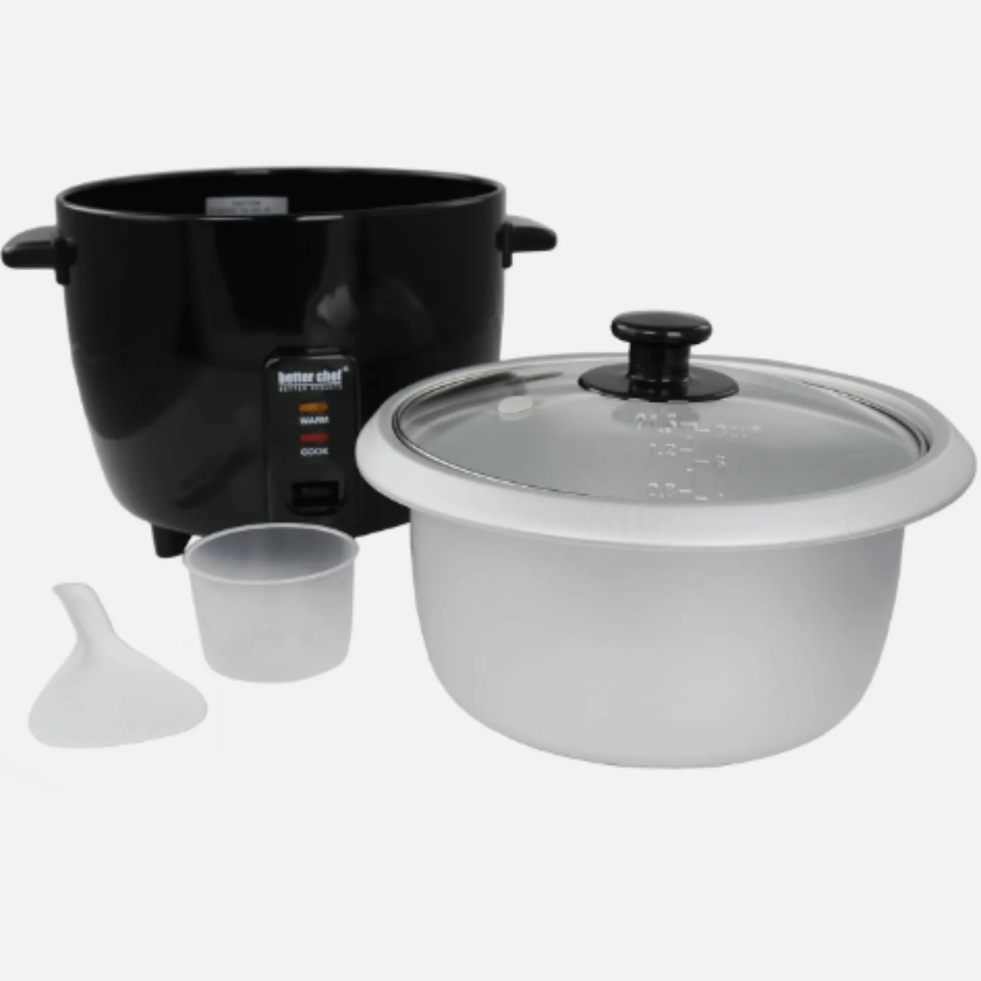 Better Chef 8-Cup - 16-Cup Cooked - Rice Cooker with Measuring Cup and Paddle