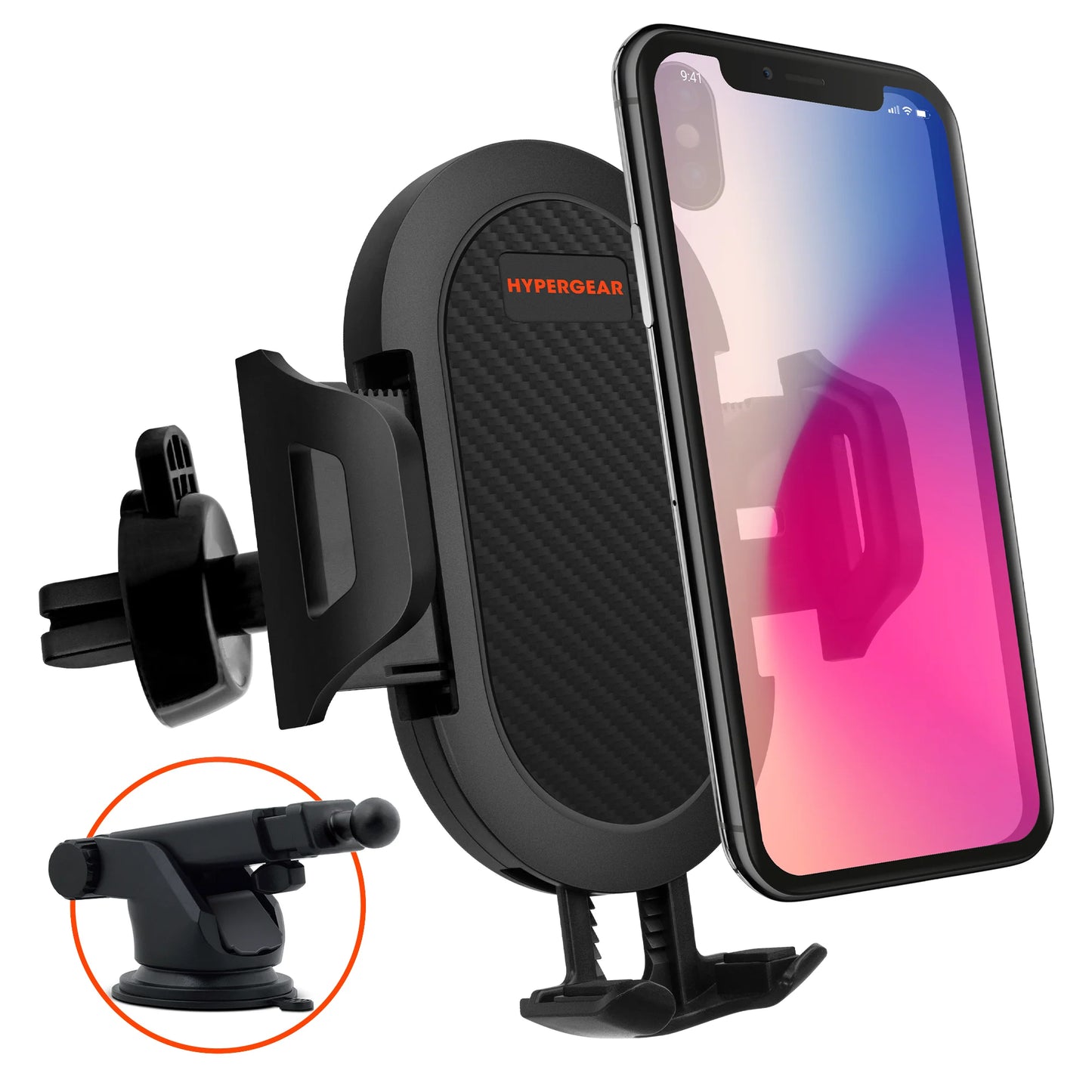 Hypergear Black 3-In-1 Phone Mount Kit (Model 15289-HYP)