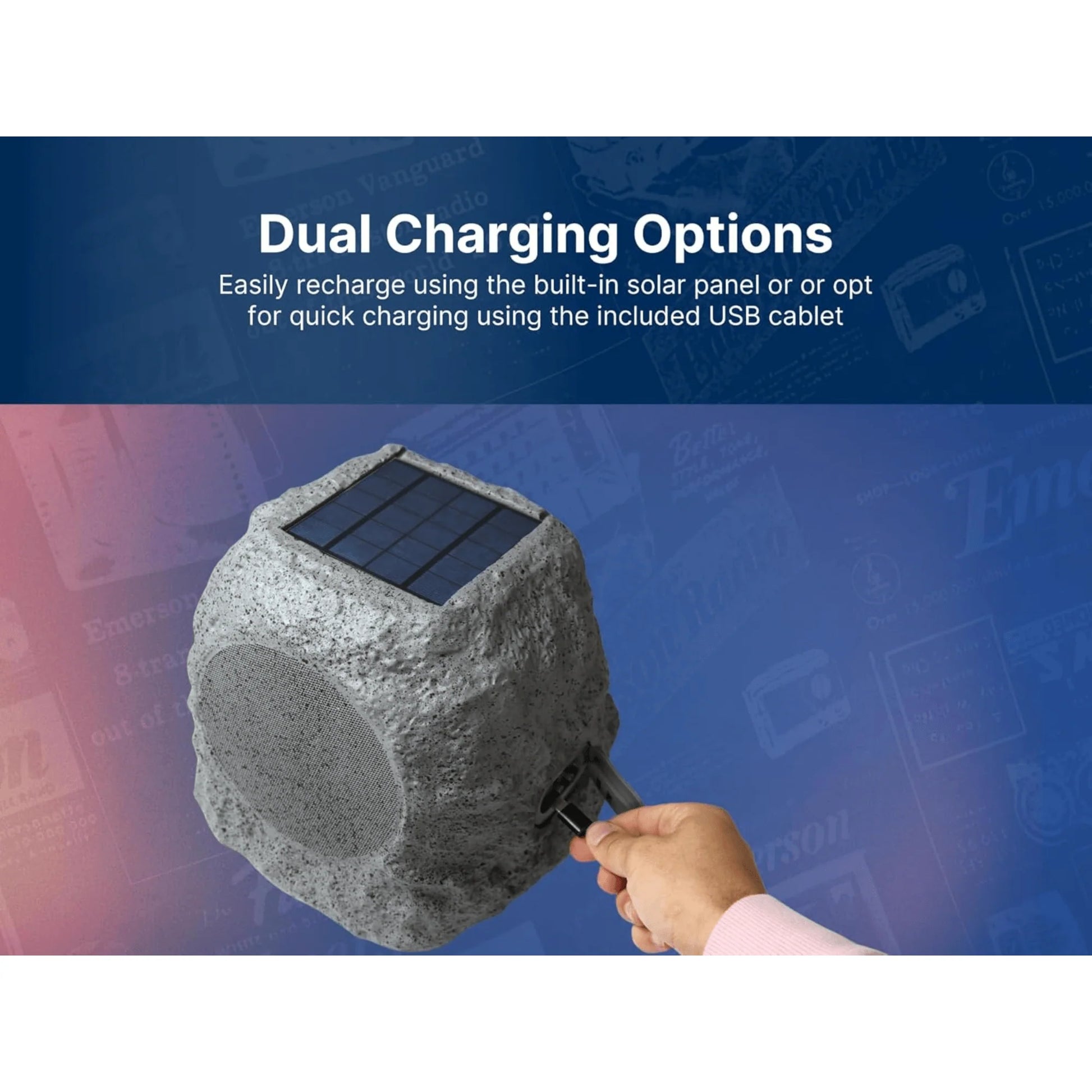 Emerson Rock Party Solar Bluetooth Speaker