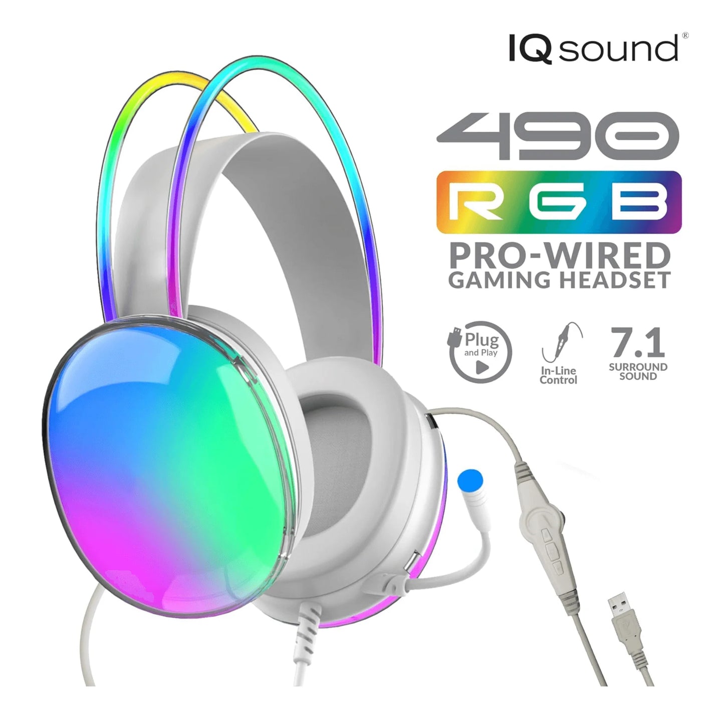 Supersonic Professional Wired Gaming Headset with LED Lighting and Surround Sound Technology