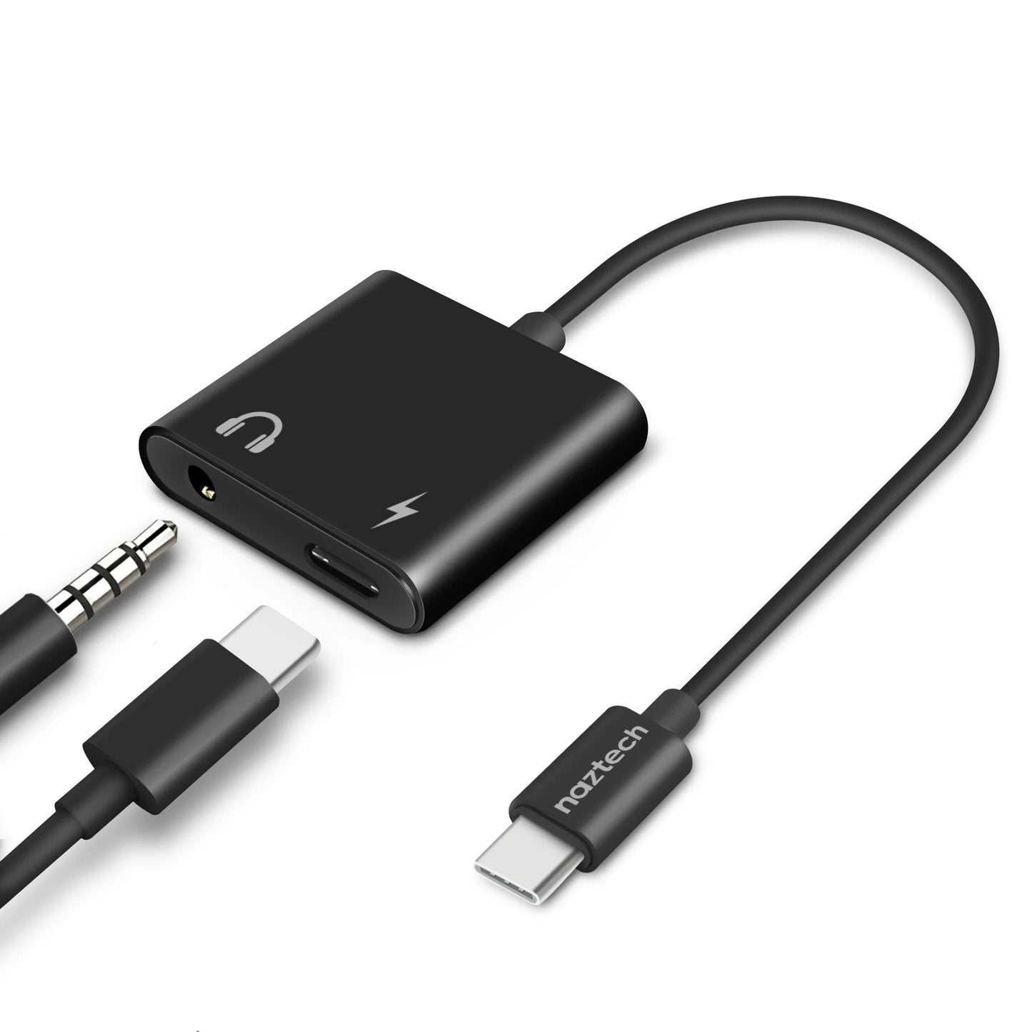 Naztech USB-C and 3.5mm Audio Charging Adapter