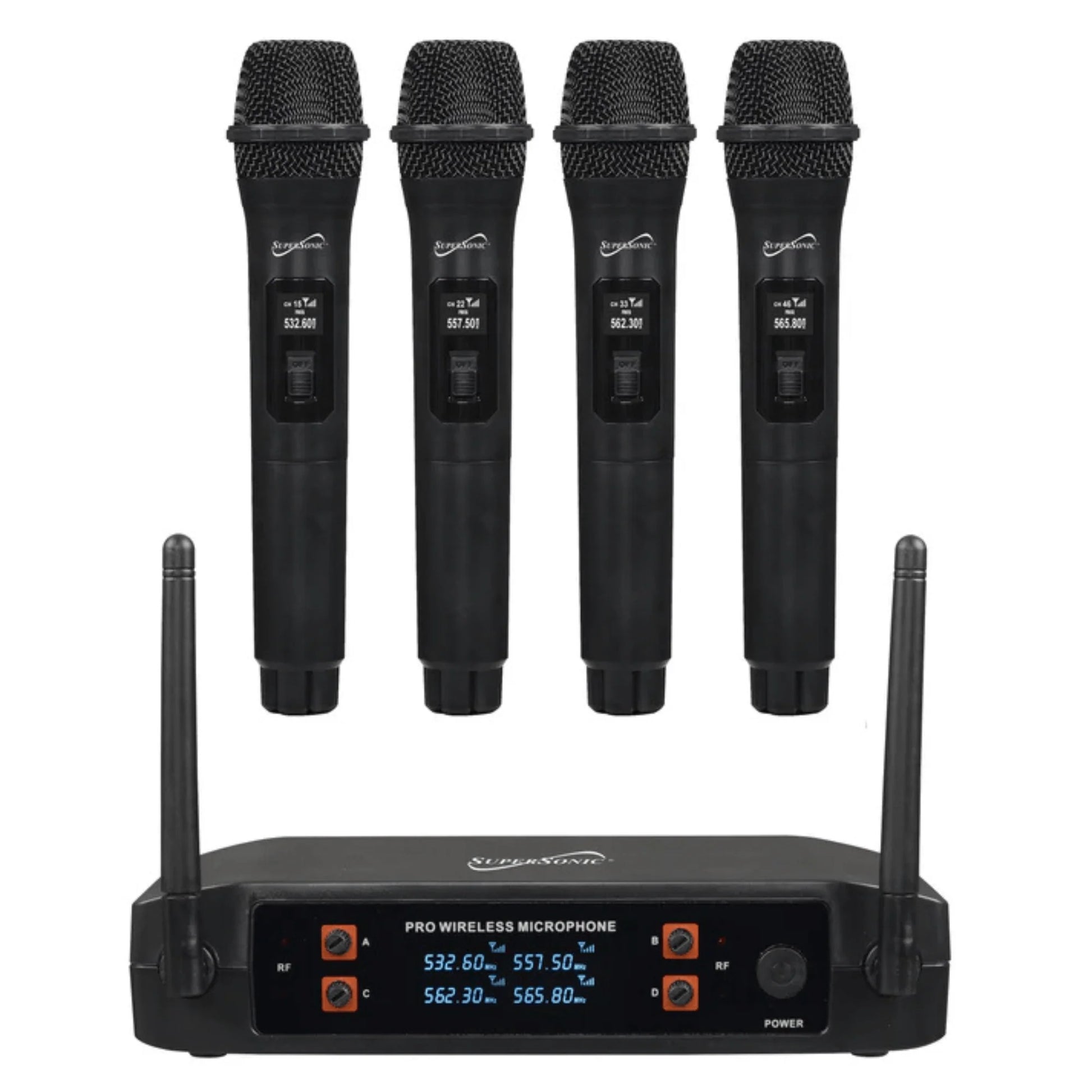 Supersonic 4 Channel 2.4G Wireless Microphone System