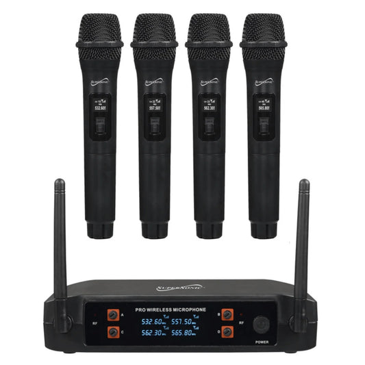 Supersonic 4 Channel 2.4G Wireless Microphone System