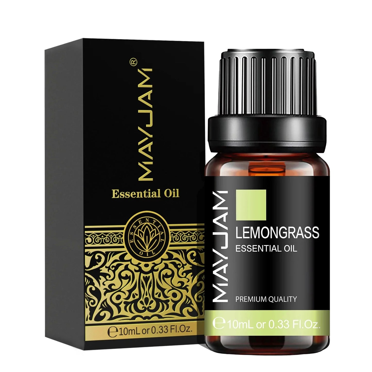 MAYJAM 10ML Lavender Lemongrass Jasmine Vanilla Eucalyptus Rose Lemon Essential Oil for Humidifier Diffuser Candle Making