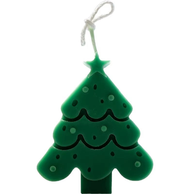 Christmas Series Candle Mold DIY Gingerbread Man Elk Aromatherapy Gypsum Crafts Cement Casting Mold Soap Making Christmas Gifts