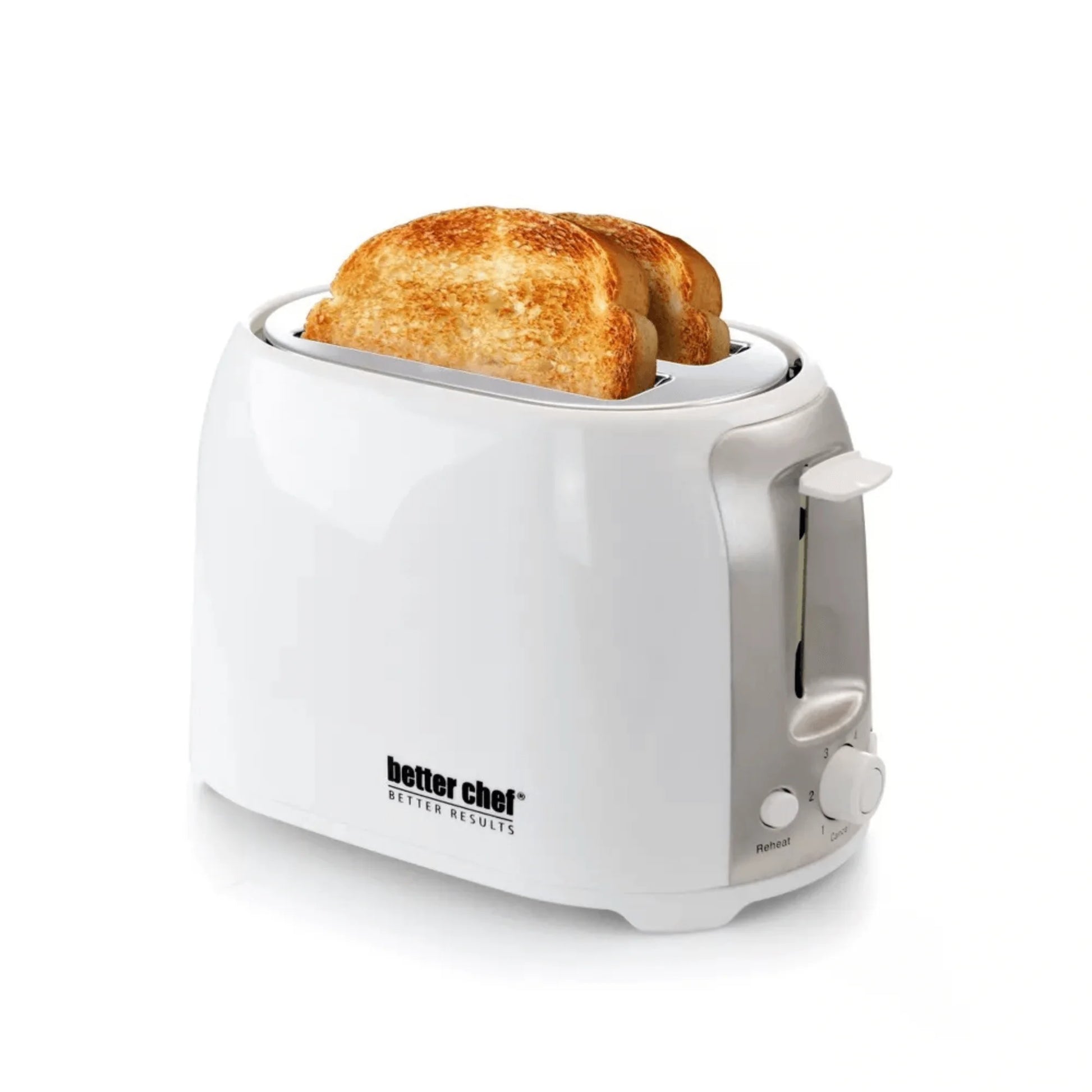 Better Chef Deluxe Cool Touch Wide-Slot 2-Slice Toaster with Stainless Accents - REFURBISHED