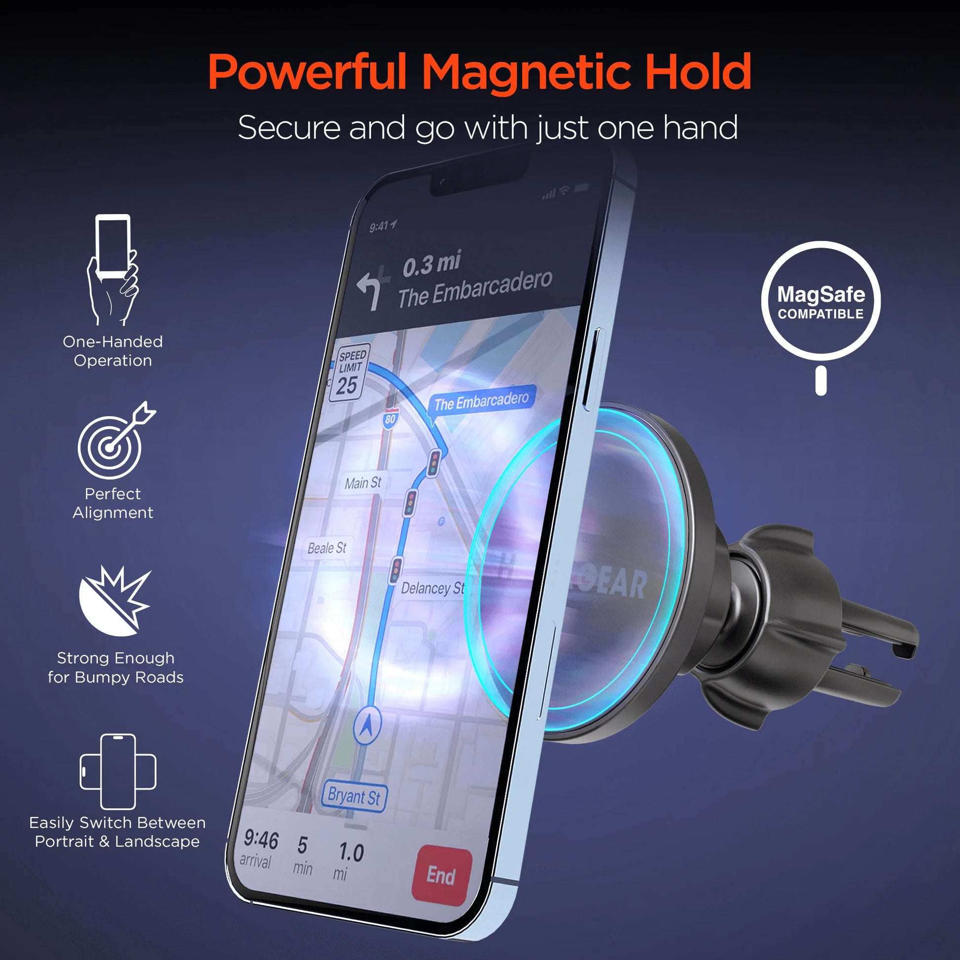 Hypergear Maggrip MagSafe Phone Mount System